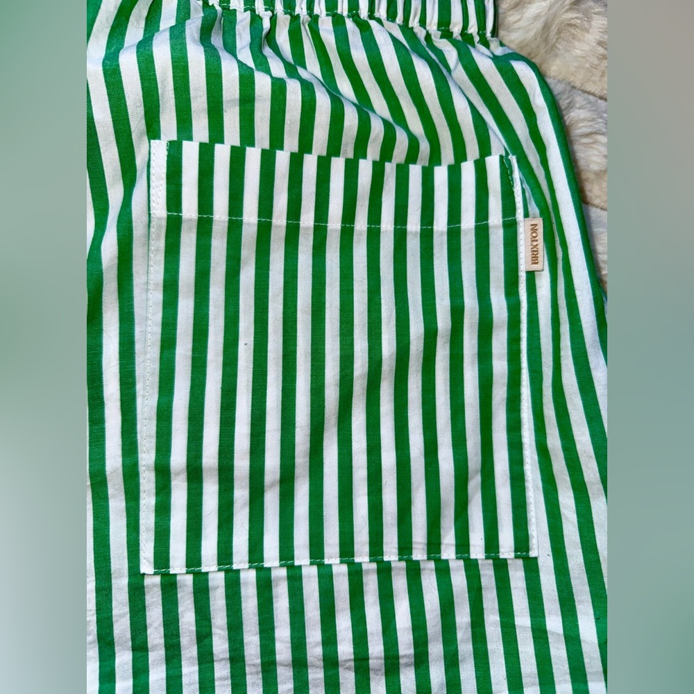 BRIXTON green & white stripe women’s Boxer Short Small - Picture 6 of 9